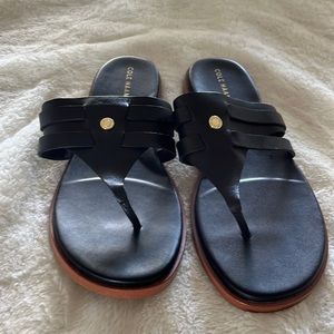 NWOT Cole Haan black leather sandals 8.5